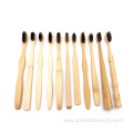 Eco-friendly natural Soft charcoal bristle bamboo toothbrush